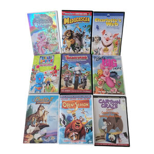 Great Kids Movies Total of Nine movies All DVD's All Animal Related See Below